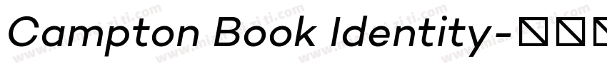 Campton Book Identity字体转换